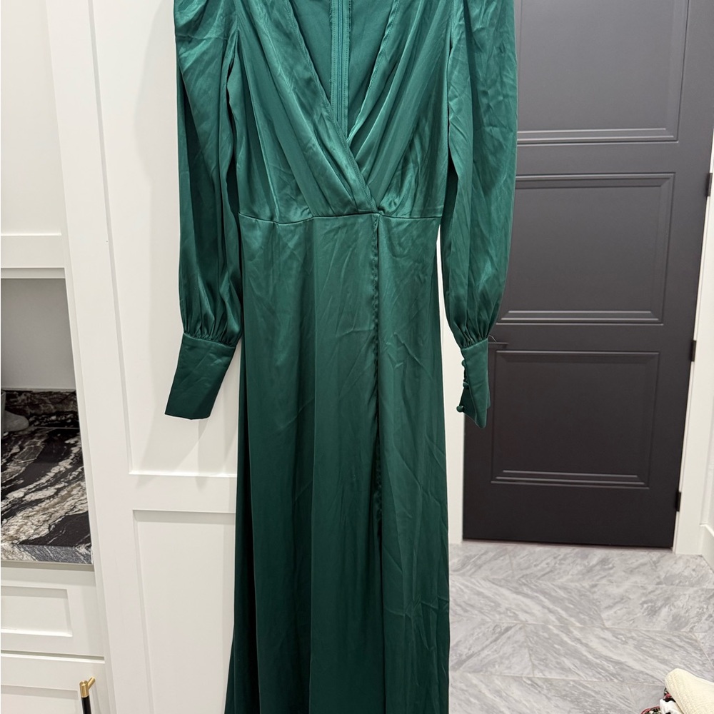 SHEIN Emerald Long Sleeve Dress